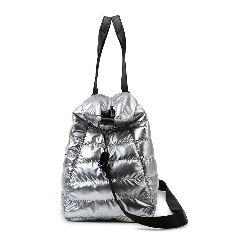 Waterproof Gym & Swimming Bag | Dry & Wet Separation | Yoga, Fitness & Travel | Silver & Black