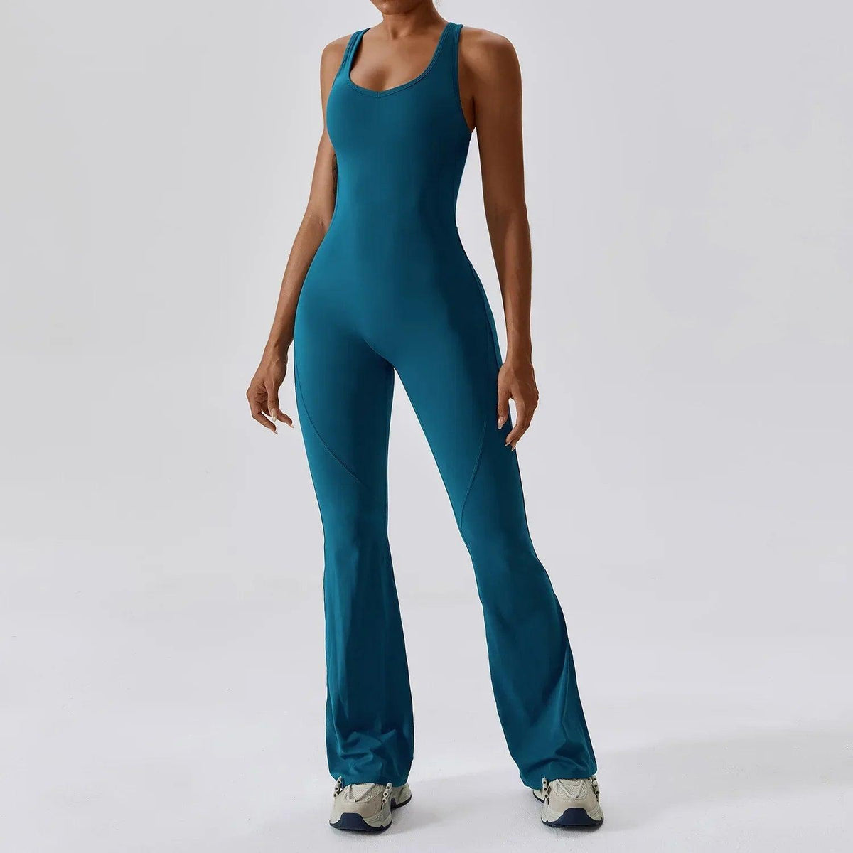 Solid Yoga Jumpsuit – Sleek, Supportive, & Sculpting - Dazzling Beauty Solution