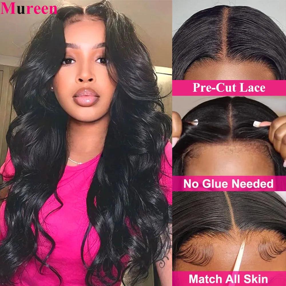 Glueless Body Wave Wig - 250 Density Pre-Cut Lace Human Hair Wig