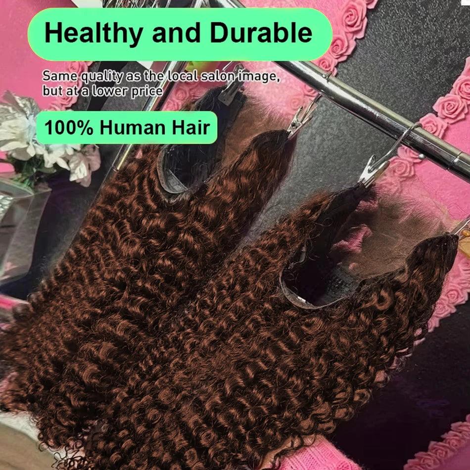 Chocolate Brown Deep Wave HD Lace Front Wig | #4 Colored Human Hair | 13x4 & 13x6 | 22"-40"