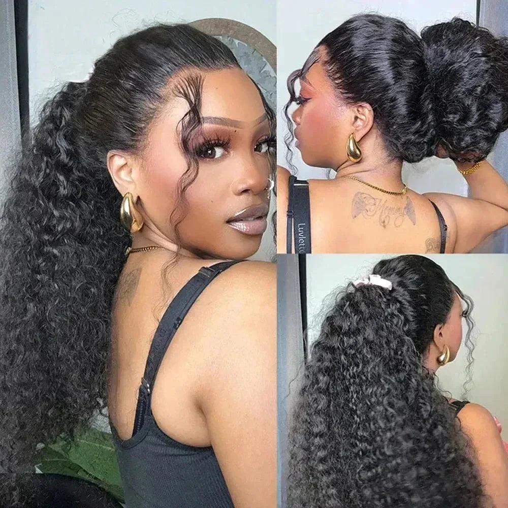 Invisi Strap HD 360 Glueless Deep Curly Wig – 250% Density Full Lace Luxury - Dazzling Beauty Solution
