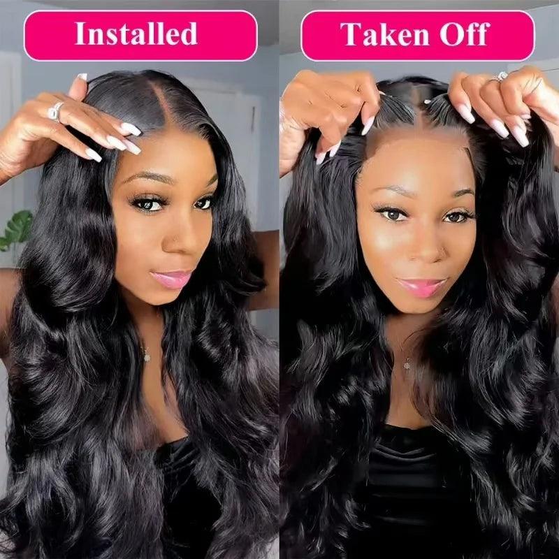 Glueless Body Wave Wig - 250 Density Pre-Cut Lace Human Hair Wig