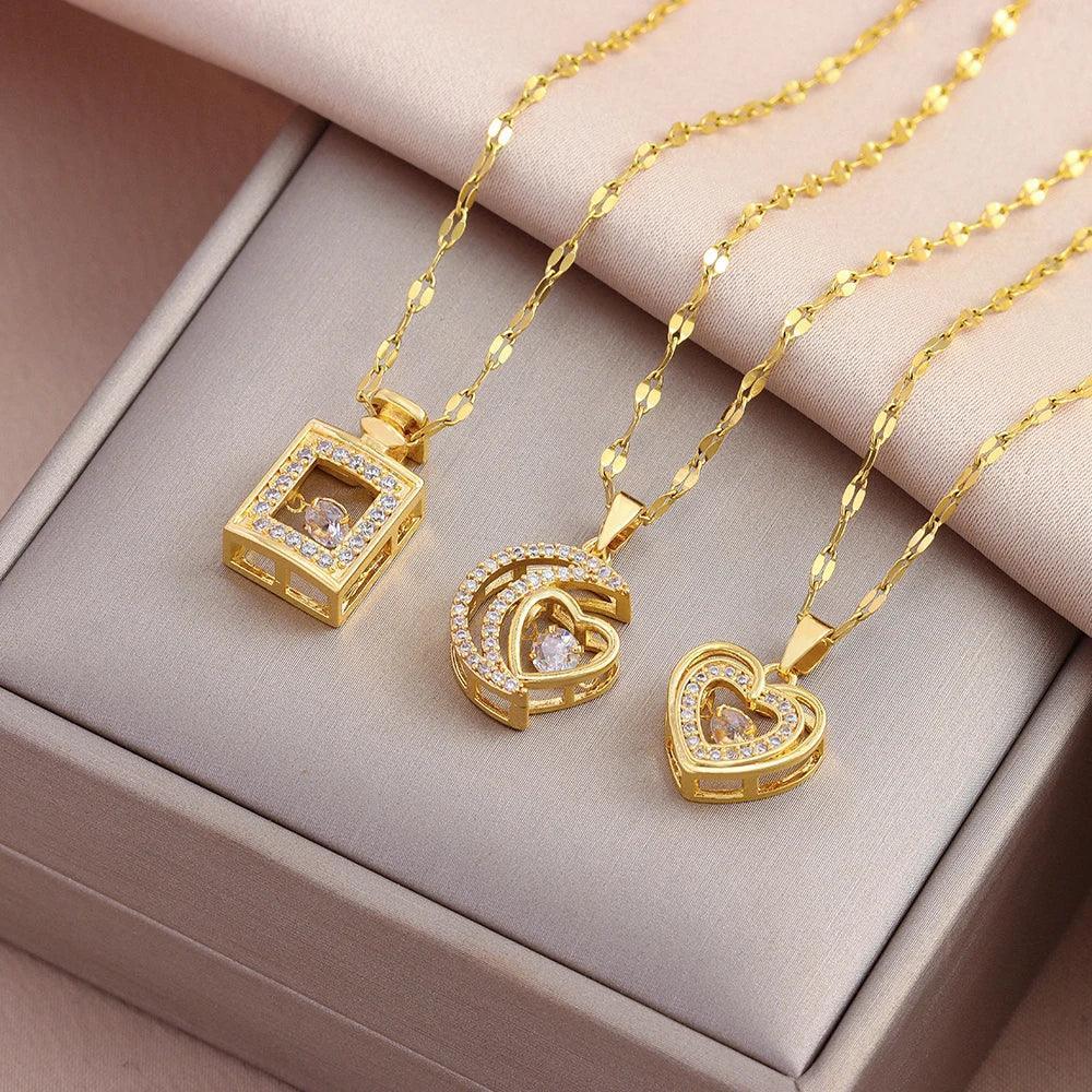 Sweet Sexy Beating Heart Pendant Necklace – Stainless Steel Luxury Jewelry - Dazzling Beauty Solution