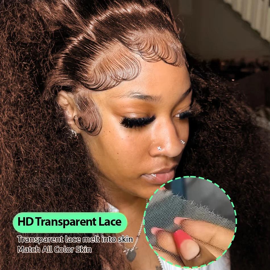 Chocolate Brown Deep Wave HD Lace Front Wig | #4 Colored Human Hair | 13x4 & 13x6 | 22"-40"
