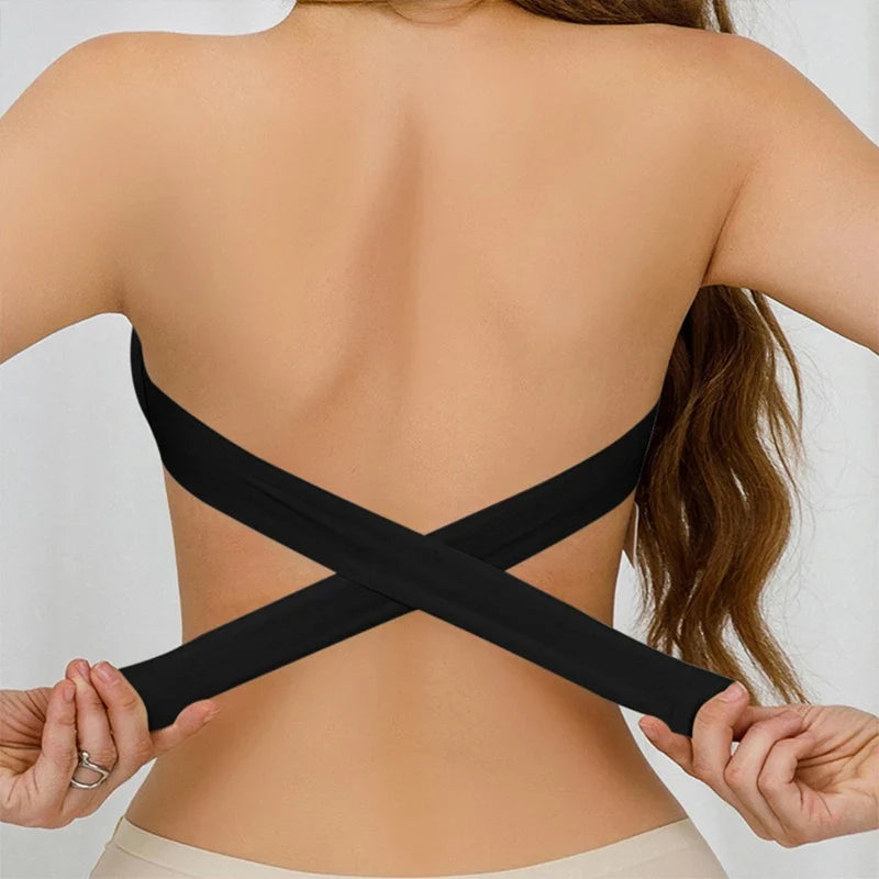 Women's Strapless Push-Up Bra with Removable Padding