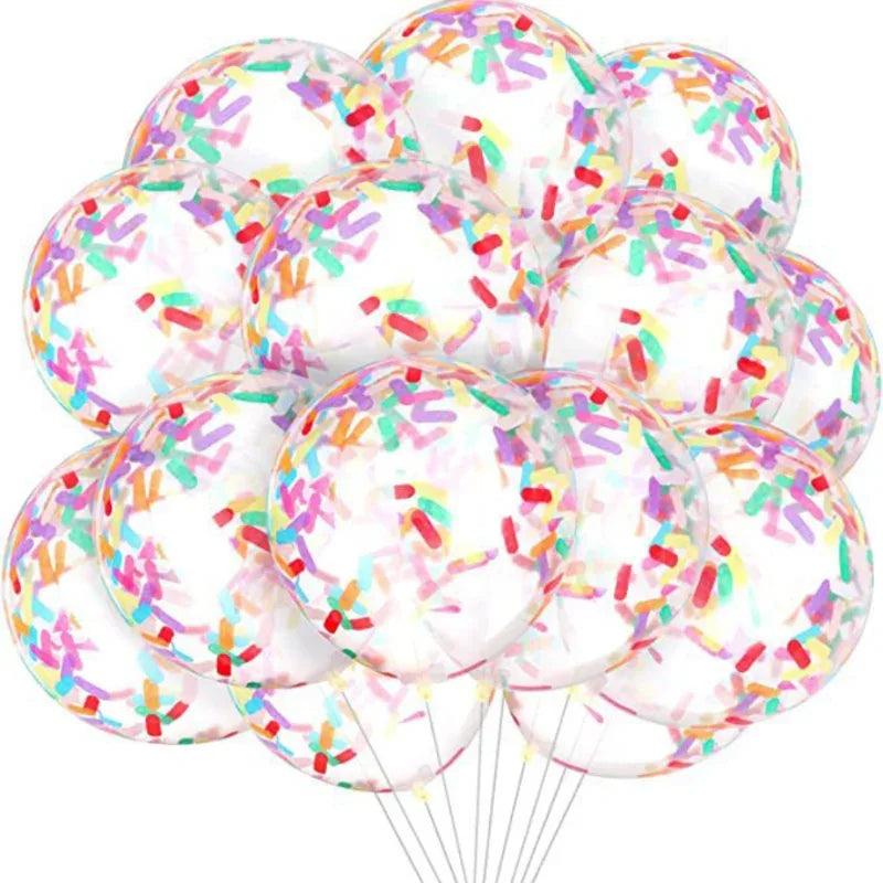 12-Inch Confetti Latex Balloons Set | Ice Cream Party Decor (10PCS) - Dazzling Beauty Solution