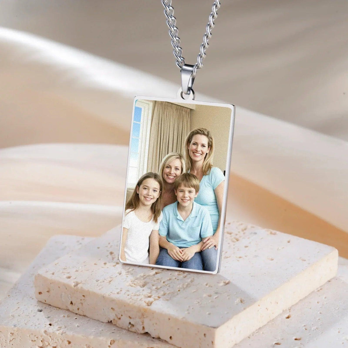 Custom Photo Necklace – Personalized Stainless Steel Picture Pendant - Dazzling Beauty Solution