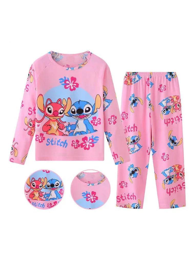 Stitch Angel Pajamas Set – Long Sleeve Top & Cozy Pants for Kids - Dazzling Beauty Solution