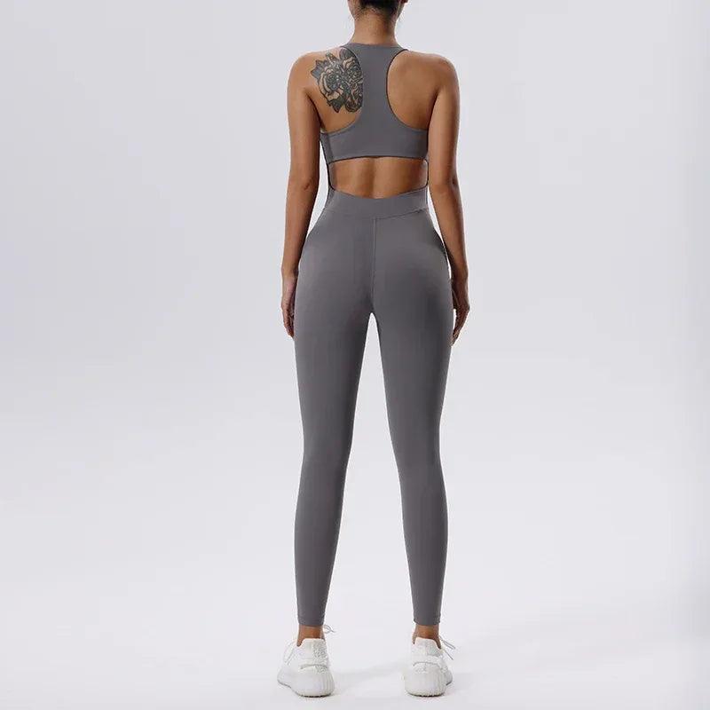 Women’s All-in-One Yoga Jumpsuit – Sleeveless Slim Fit Activewear - Dazzling Beauty Solution