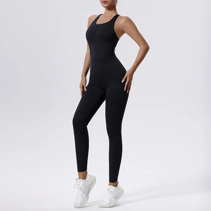 Women’s All-in-One Yoga Jumpsuit – Sleeveless Slim Fit Activewear - Dazzling Beauty Solution