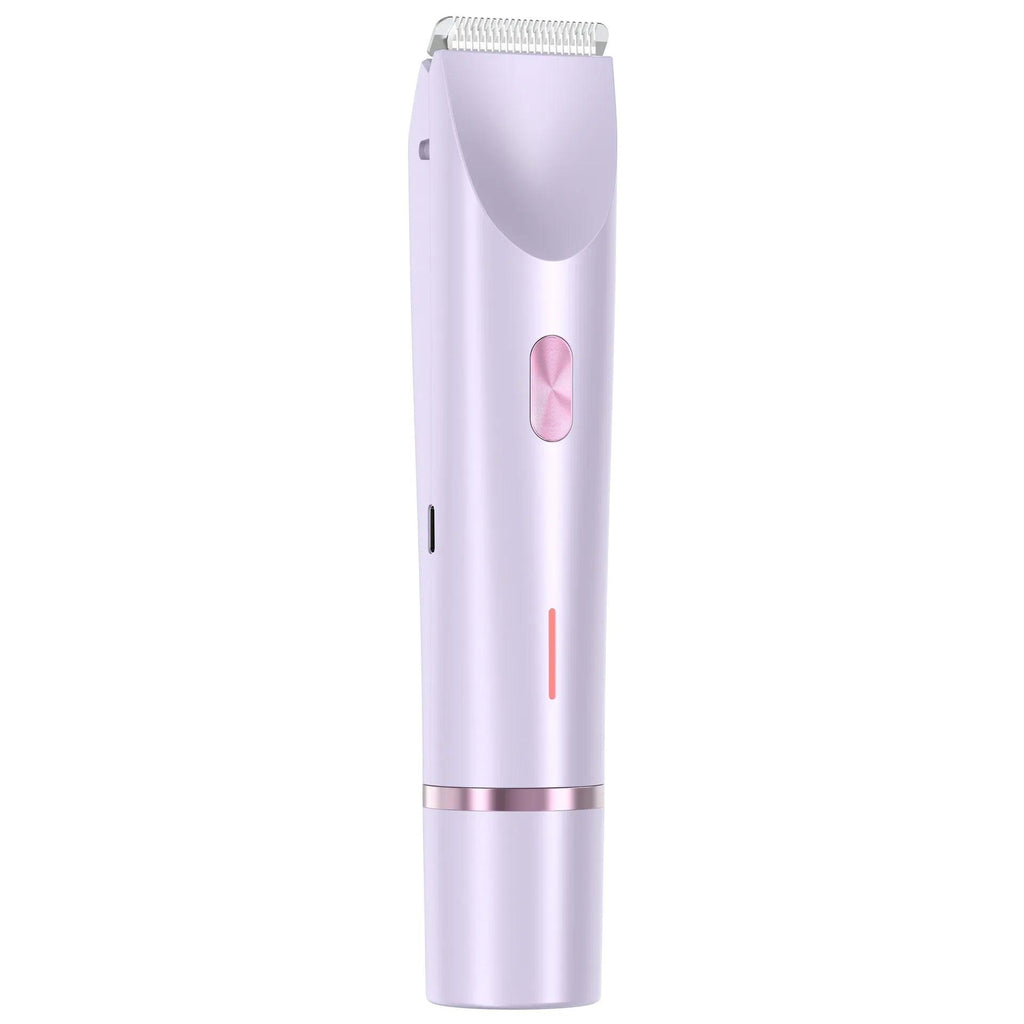 2-in-1 Rechargeable Women’s Electric Shaver – Bikini & Facial Trimmer, Wet/Dry, Low Noise (Type-C, Portable) - Dazzling Beauty Solution