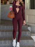 Sisterlinda Slim Sexy Neck Jumpsuit for Women - Dazzling Beauty Solution
