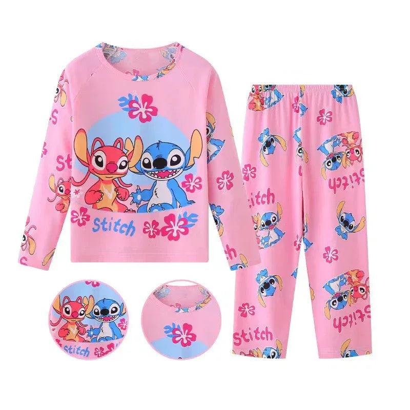 Stitch Angel Pajamas Set – Long Sleeve Top & Cozy Pants for Kids - Dazzling Beauty Solution