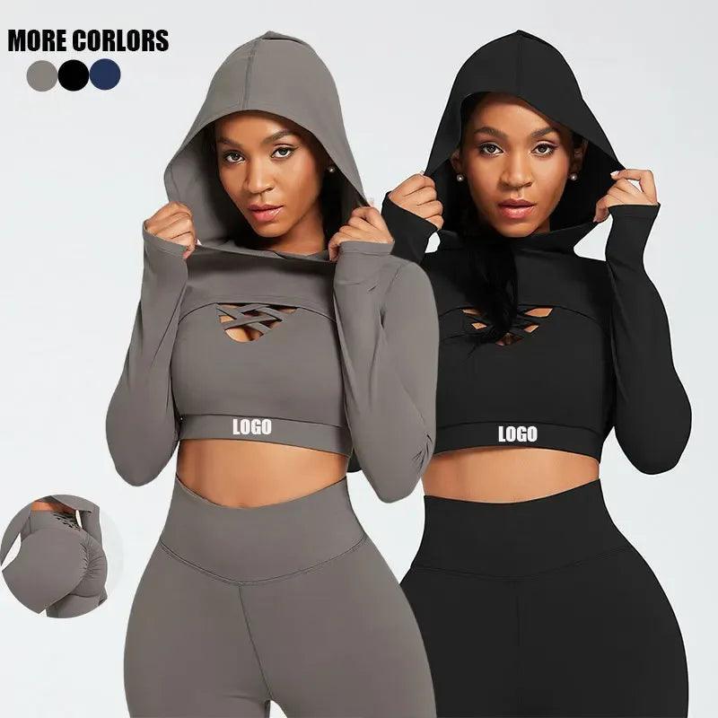 Custom Logo 3-Piece Seamless Fitness Activewear Set – High-Waist Yoga Outfit - Dazzling Beauty Solution