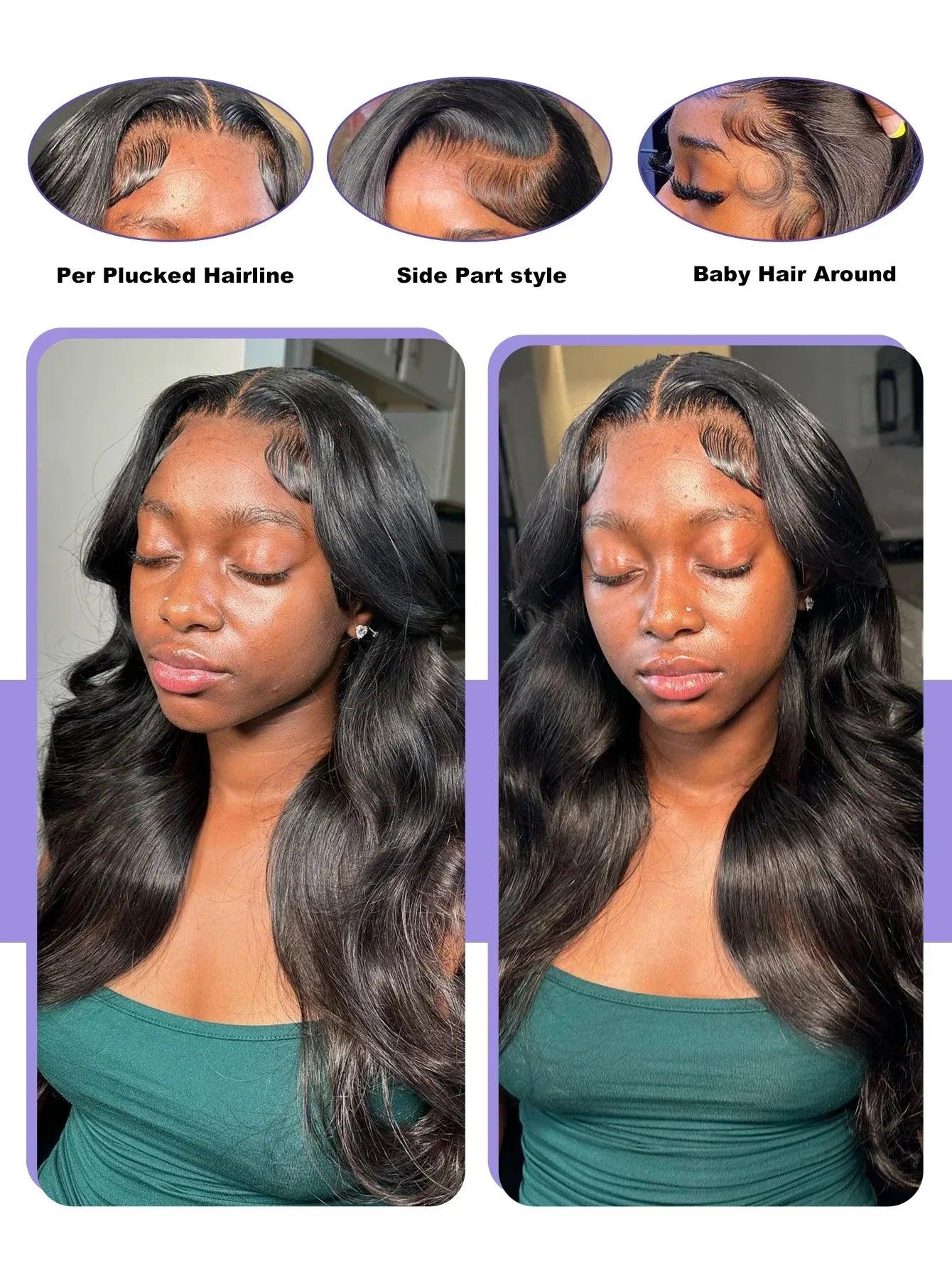 HD Lace Front Wig – Natural Body Wave Brazilian Human Hair - Dazzling Beauty Solution