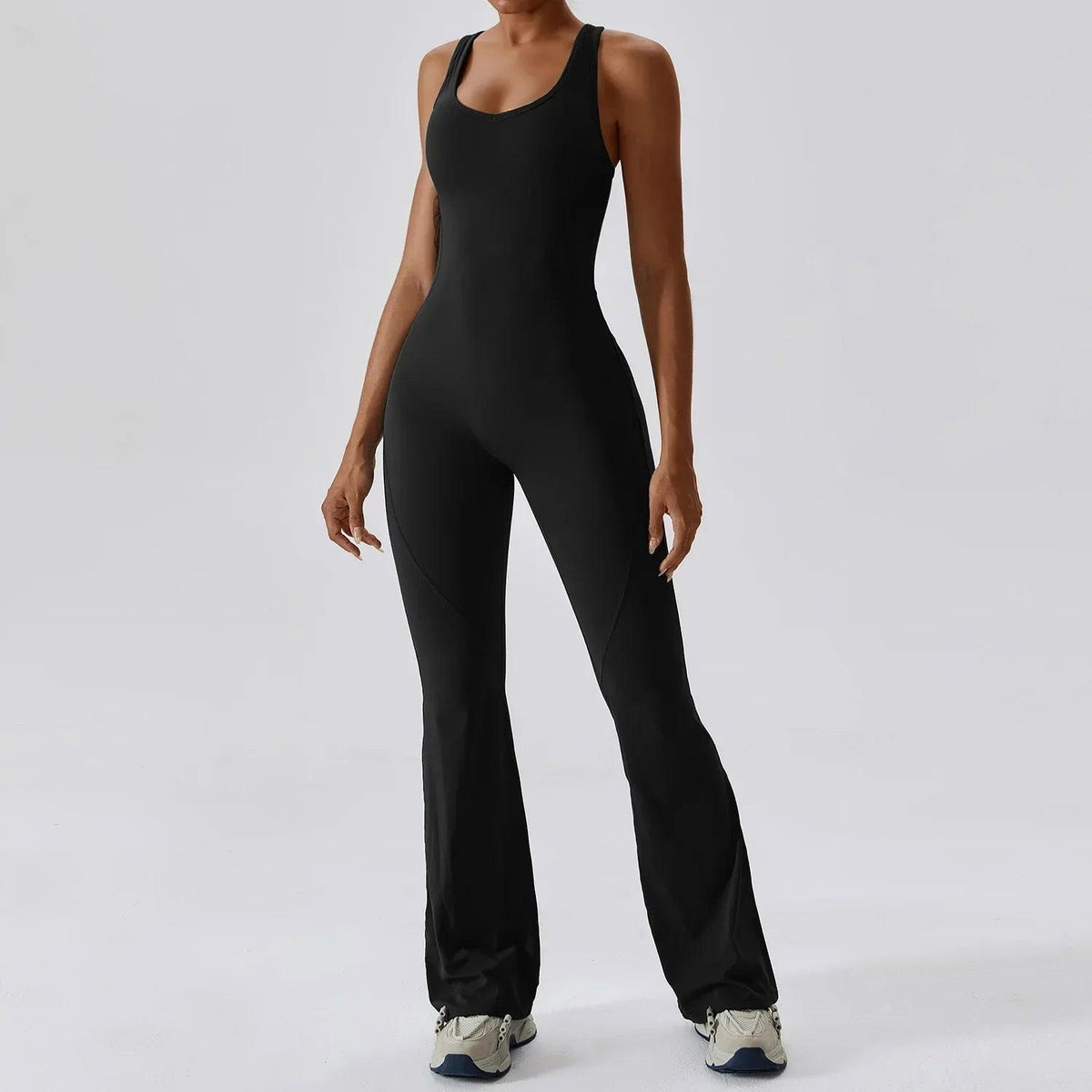 Solid Yoga Jumpsuit – Sleek, Supportive, & Sculpting - Dazzling Beauty Solution