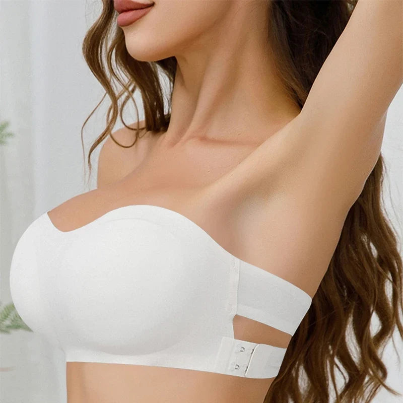 Women's Strapless Push-Up Bra with Removable Padding
