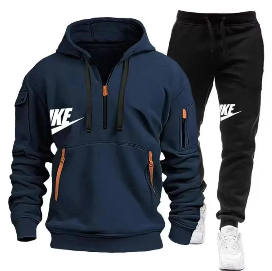 Men's 2-Piece Hoodie & Jogger Set - Long Sleeve Pullover Tracksuit