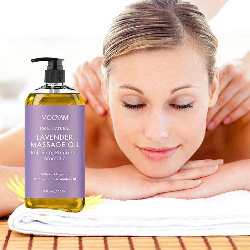 100% Pure Organic Lavender & Frankincense Massage Body Oil – Relaxing, Anti-Cellulite & Sore Muscle Relief - Dazzling Beauty Solution