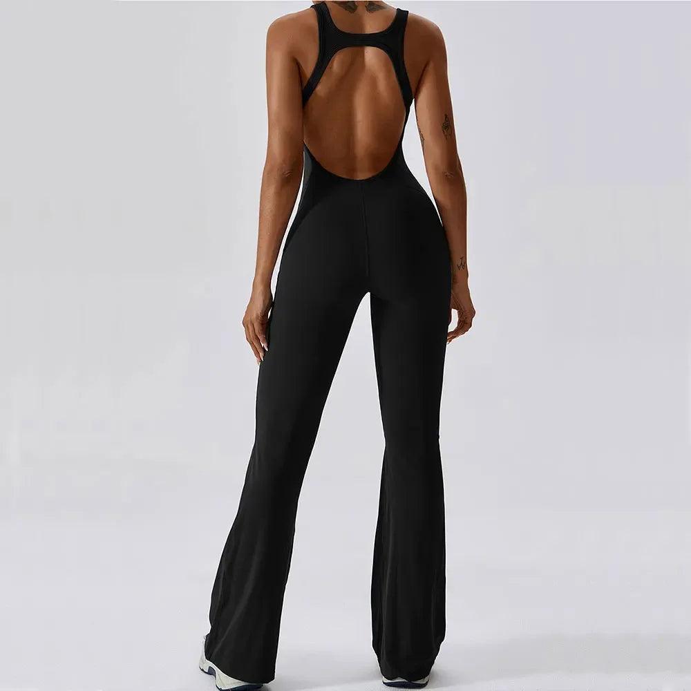 Solid Yoga Jumpsuit – Sleek, Supportive, & Sculpting - Dazzling Beauty Solution
