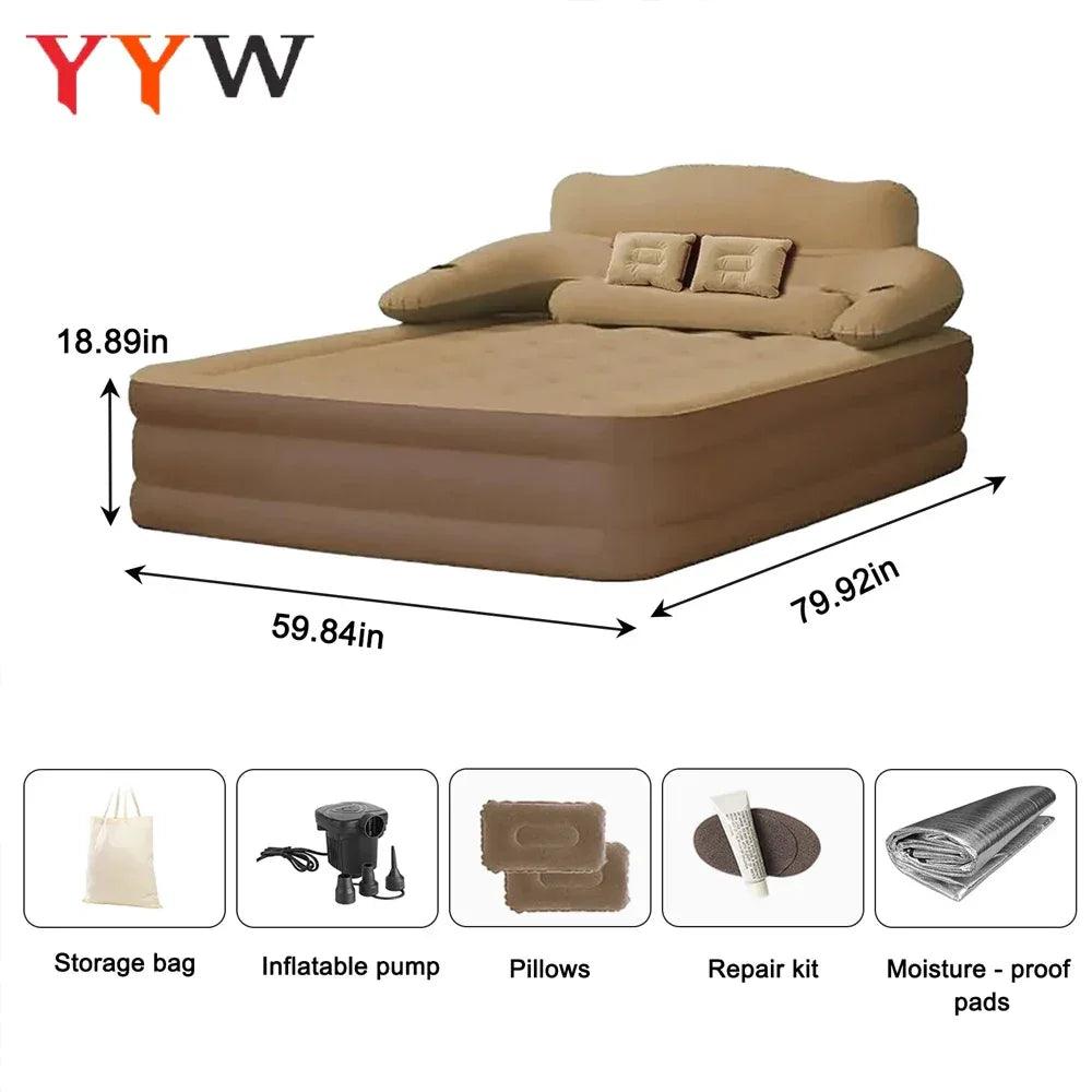2-Person Inflatable Air Mattress – Folding Camping & Home Bed - Dazzling Beauty Solution