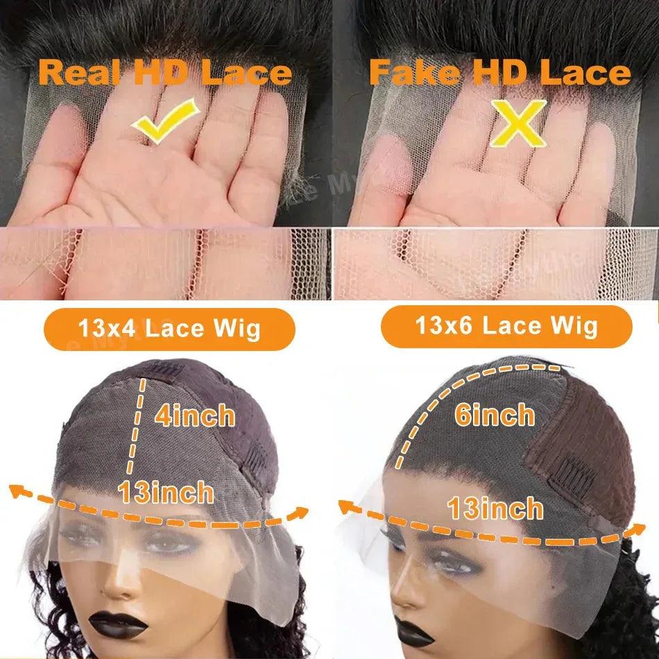 Premium Deep Wave Human Hair Lace Wig - Dazzling Beauty Solution