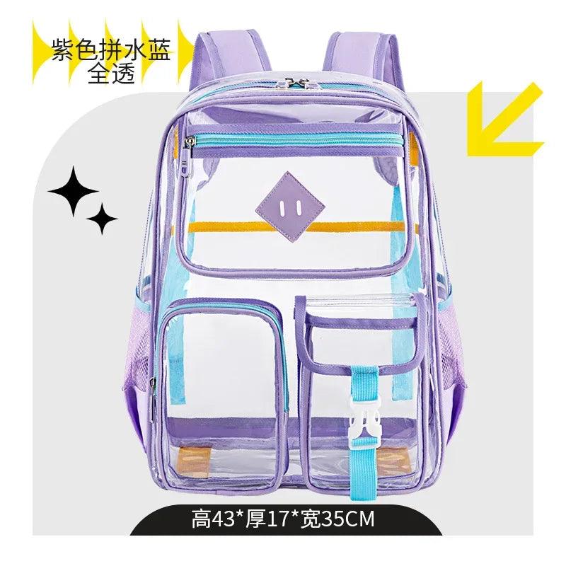 Transparent Backpack for Kids – Waterproof School Bag - Dazzling Beauty Solution