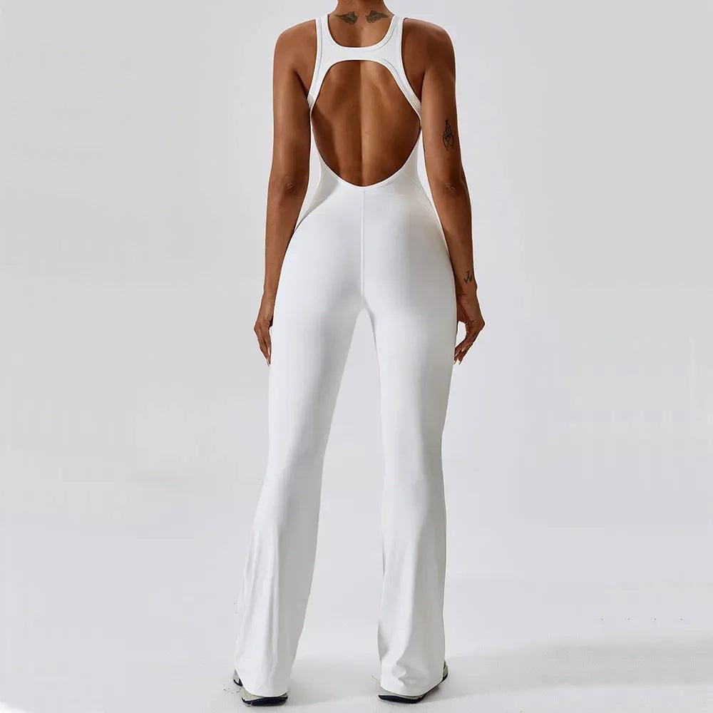 Solid Yoga Jumpsuit – Sleek, Supportive, & Sculpting - Dazzling Beauty Solution