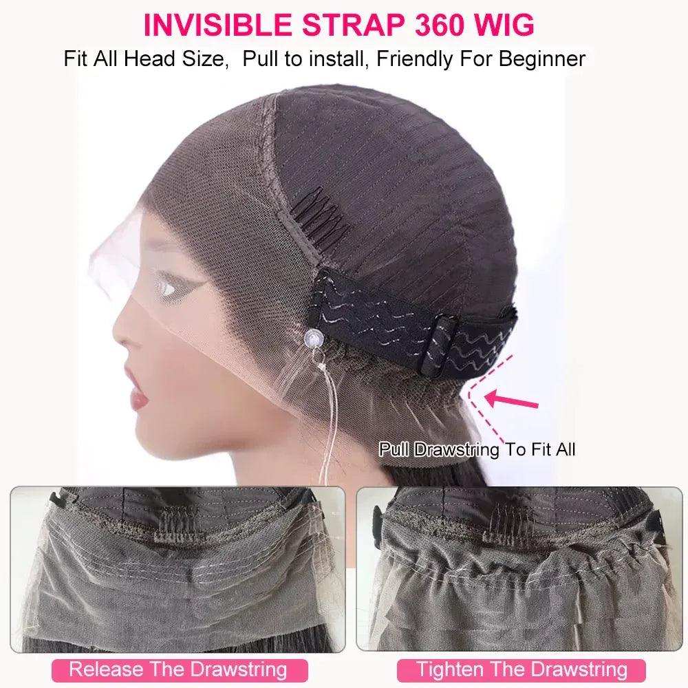 Chocolate Brown 360 HD Lace Wig – Deep Wave, 250% Density, Glueless Invisi Strap - Dazzling Beauty Solution