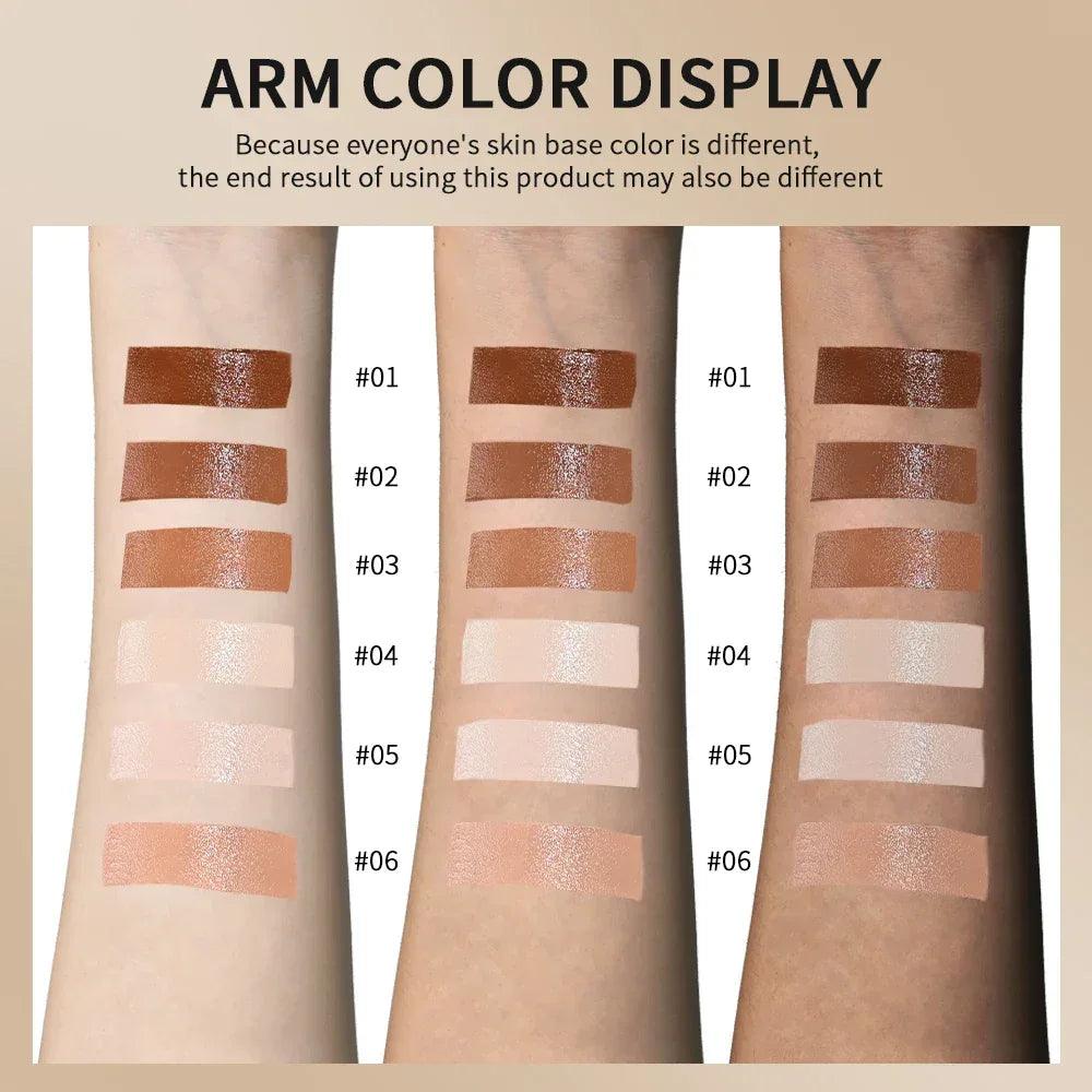 Vegan Serum-Infused Foundation Stick – Hydrating Skin Tint Balm, Anti-Aging, Sensitive-Skin Friendly (6 Shades) - Dazzling Beauty Solution