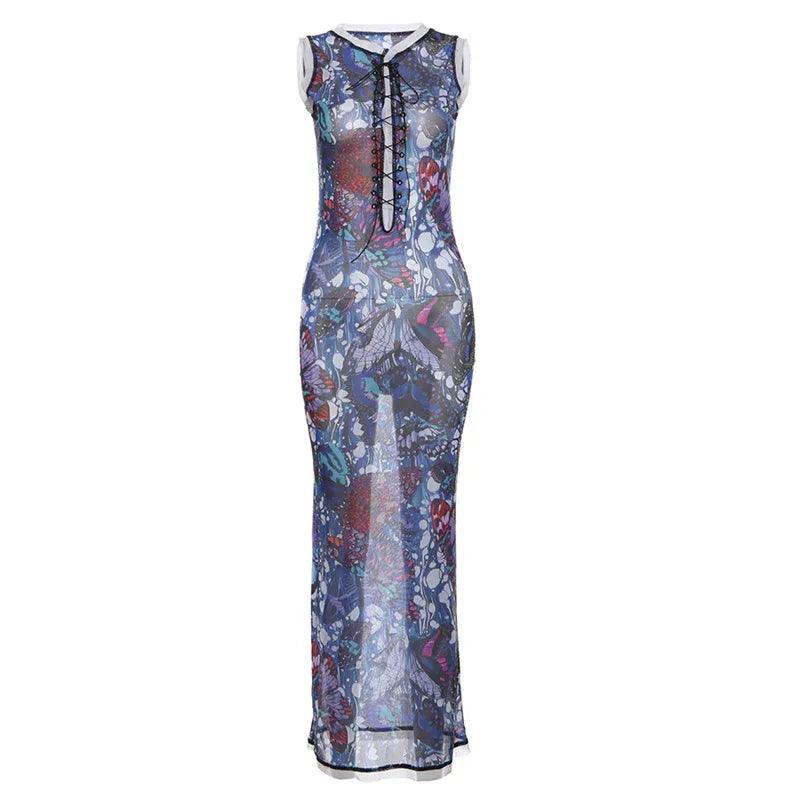 Fashion Street Shooting 3D Digital Pullover Strap Dress - Dazzling Beauty Solution