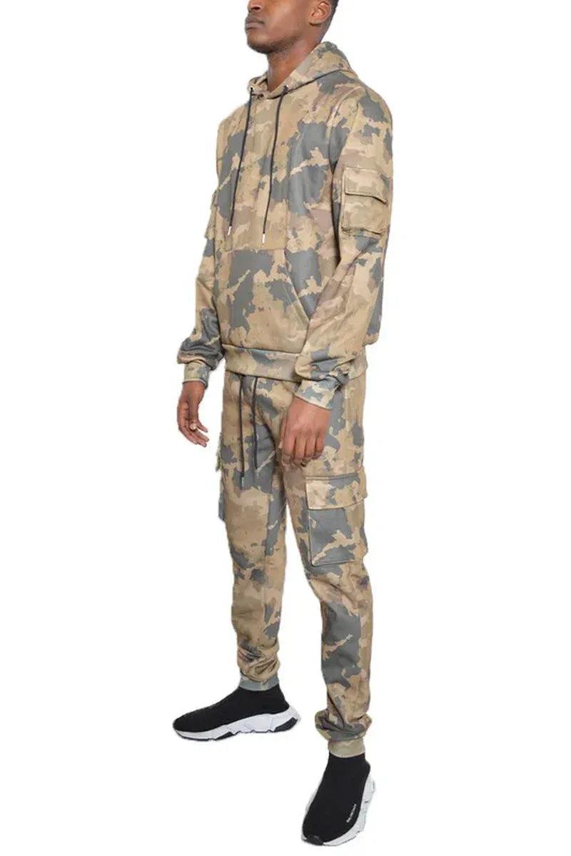 FULL CAMO HOODIE COTTON SWEAT SET - Dazzling Beauty Solution