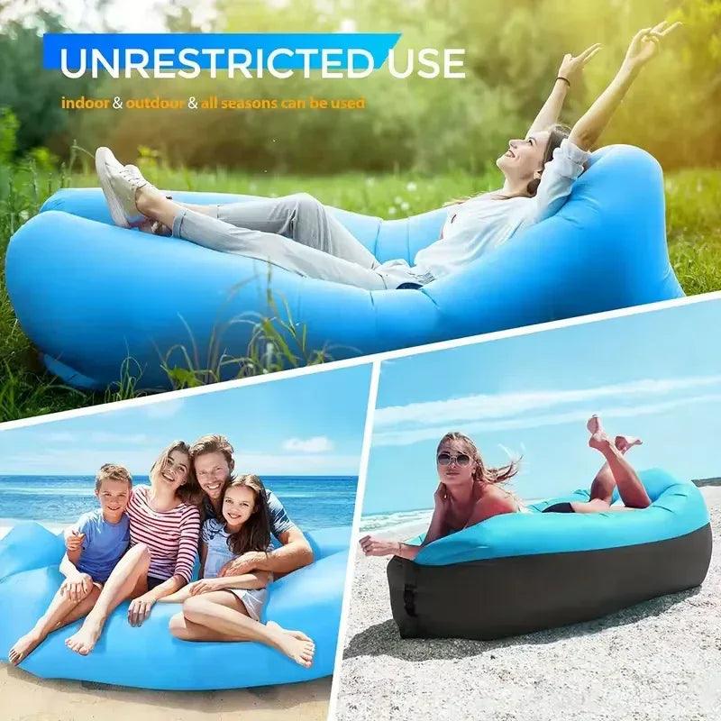 Outdoor Inflatable Air Sofa Bed – Portable Beach & Camping Lounger - Dazzling Beauty Solution