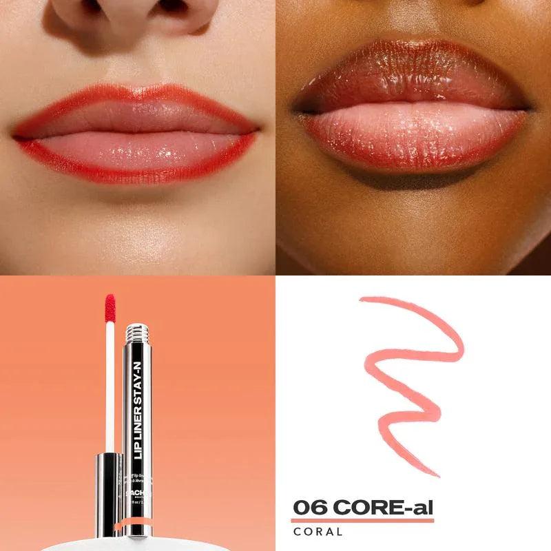 LIP LINER STAY-N - Peel-Off Lip Liner Stain - All Day & Night Lipliner - Dazzling Beauty Solution
