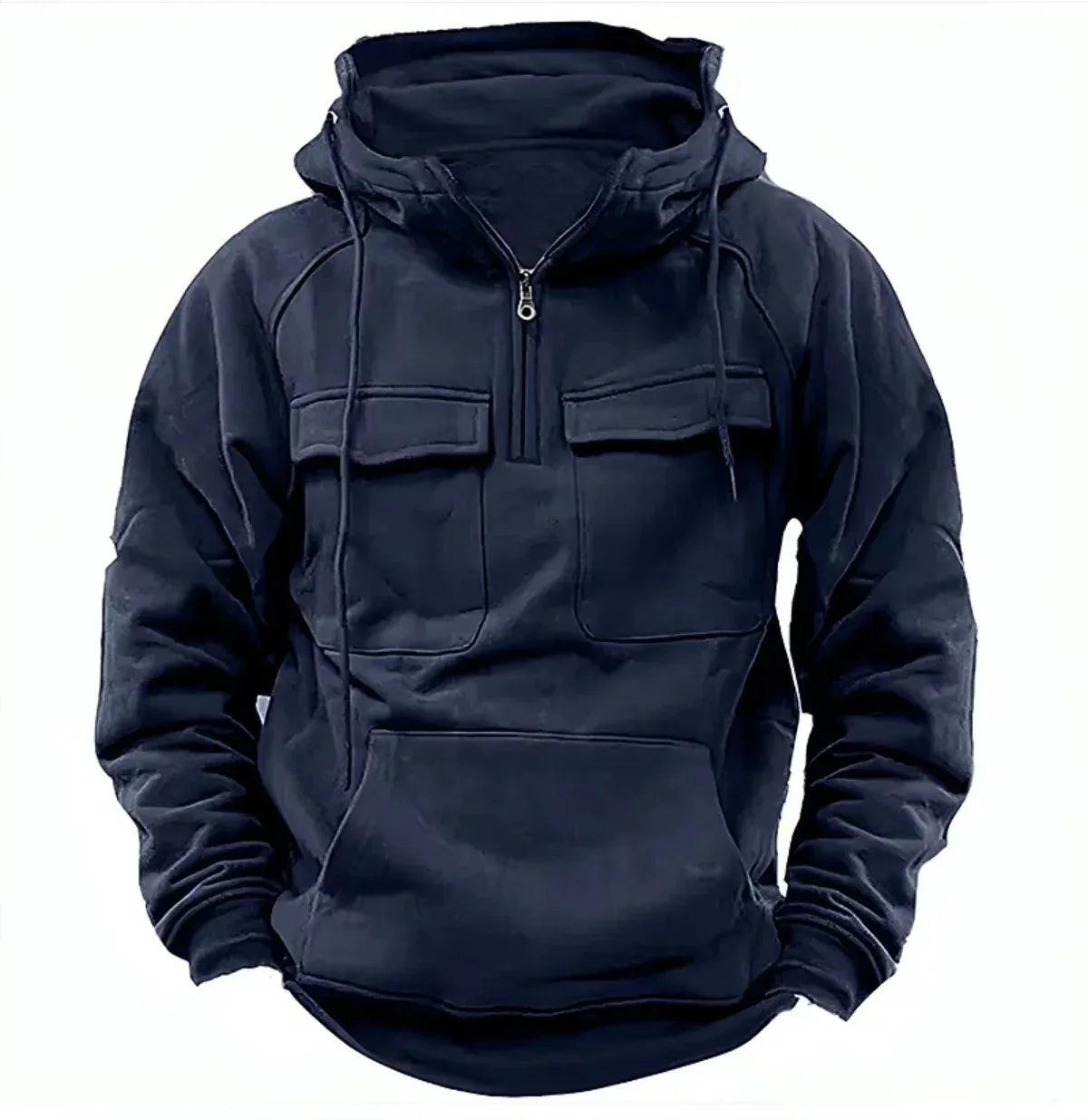 Men's Zip-up Hoodies Sweatshirt With Drawstring And Pocket Design Fashion Casual Sports Sweatshirt - Dazzling Beauty Solution