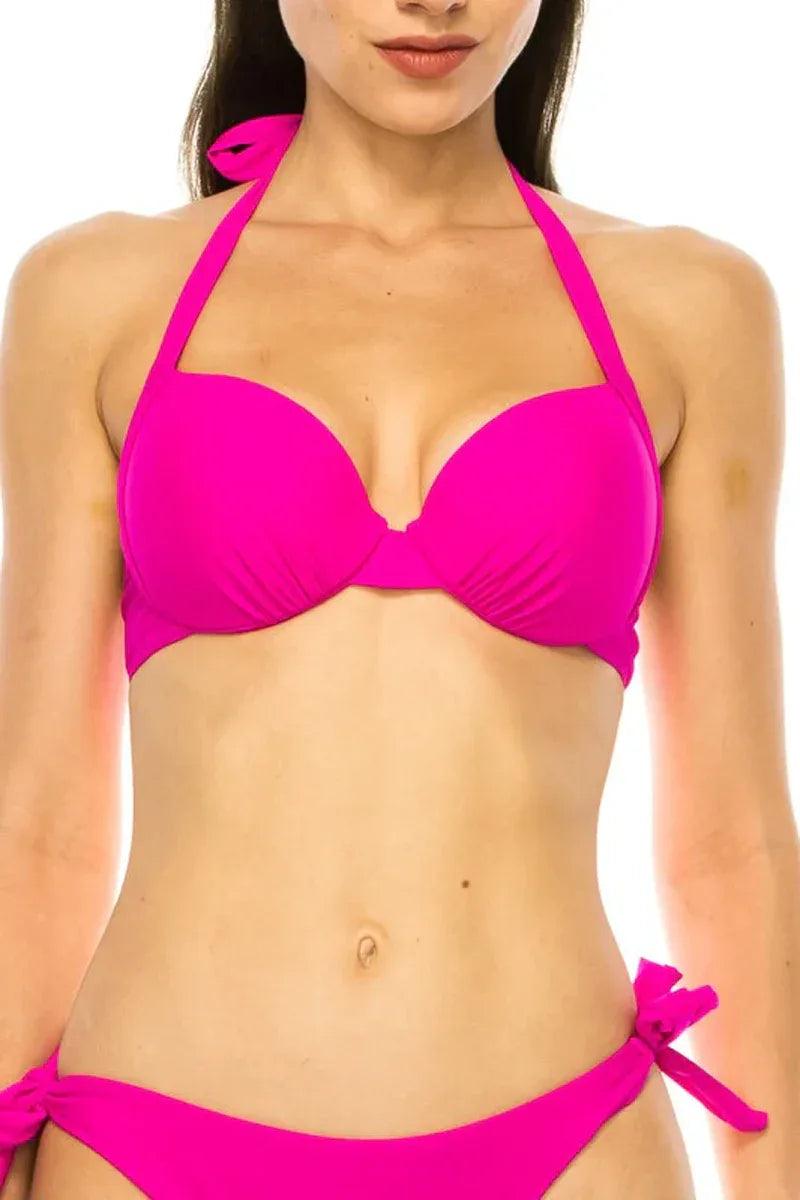 TWO PIECE HALTER ADJUSTABLE STRAP BIKIMI - Dazzling Beauty Solution