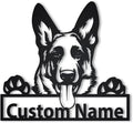 Collie Iron Art Silhouette Wall Pendant – Animal Shape Home Décor - Dazzling Beauty Solution