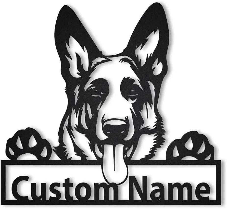 Collie Iron Art Silhouette Wall Pendant – Animal Shape Home Décor - Dazzling Beauty Solution