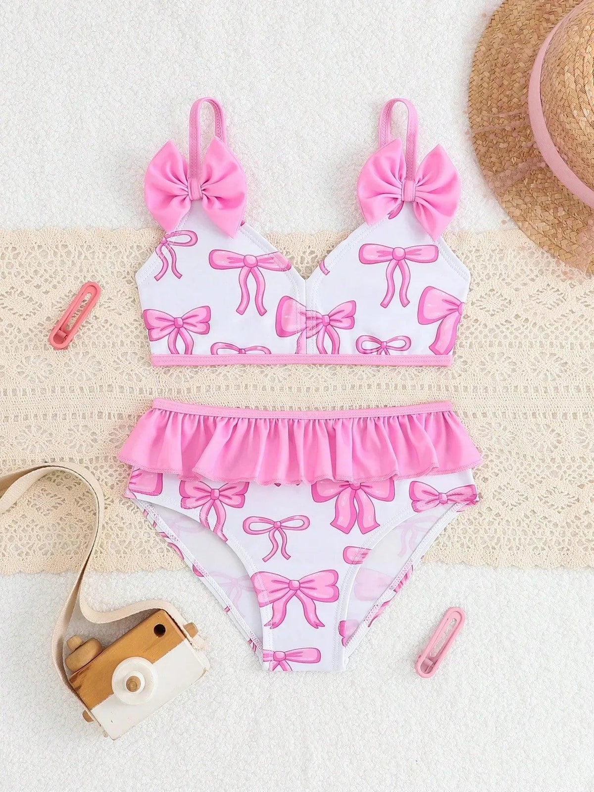 Girls’ Spaghetti Strap Tank Top & Triangle Bottoms – Summer Swim Set - Dazzling Beauty Solution