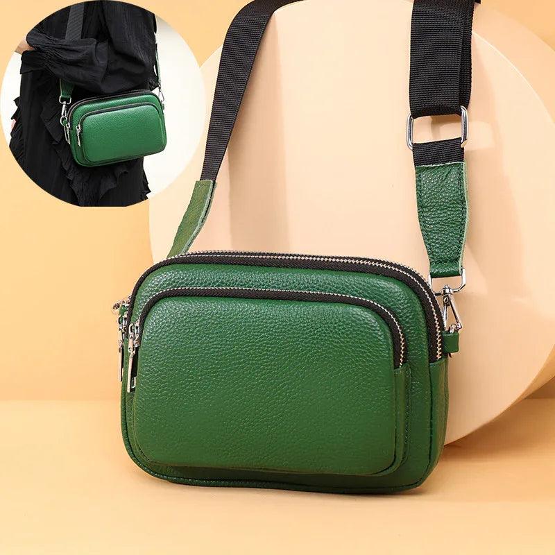 Trendy Multi-Layer Leather Crossbody – Small Square Bag (5 Colors) - Dazzling Beauty Solution