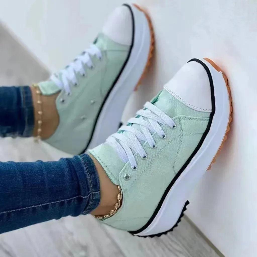 Women's Canvas High Top Casual Shoes - Dazzling Beauty Solution