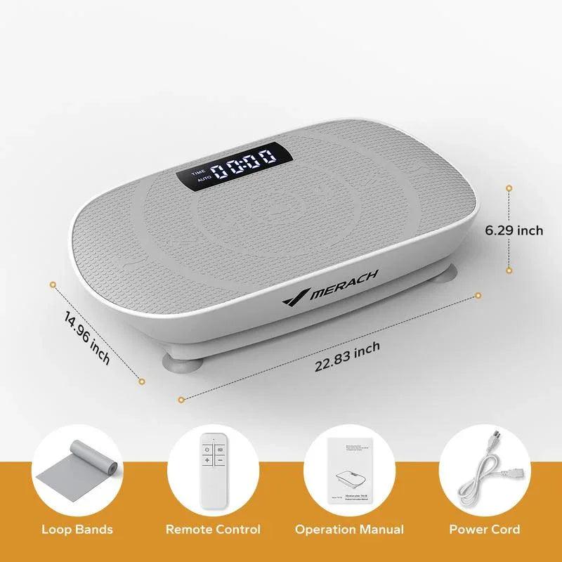 Vibration Plate Exercise Machine - Bluetooth Music & 400LBS Capacity Vibration Plate for Lymphatic Drainage Success - Dazzling Beauty Solution