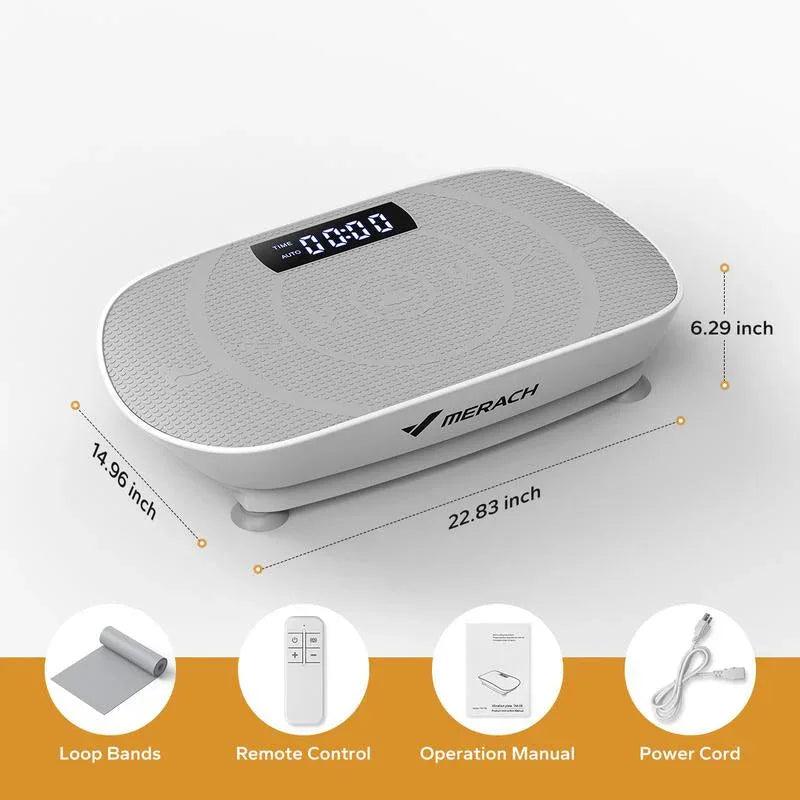Vibration Plate Exercise Machine - Bluetooth Music & 400LBS Capacity Vibration Plate for Lymphatic Drainage Success - Dazzling Beauty Solution