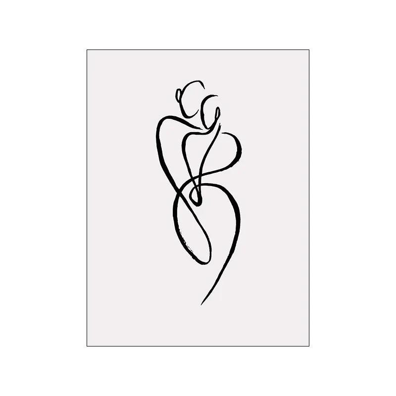 Body Art Canvas Poster – Modern Geometric Wall Art for Sofa or Bedroom - Dazzling Beauty Solution