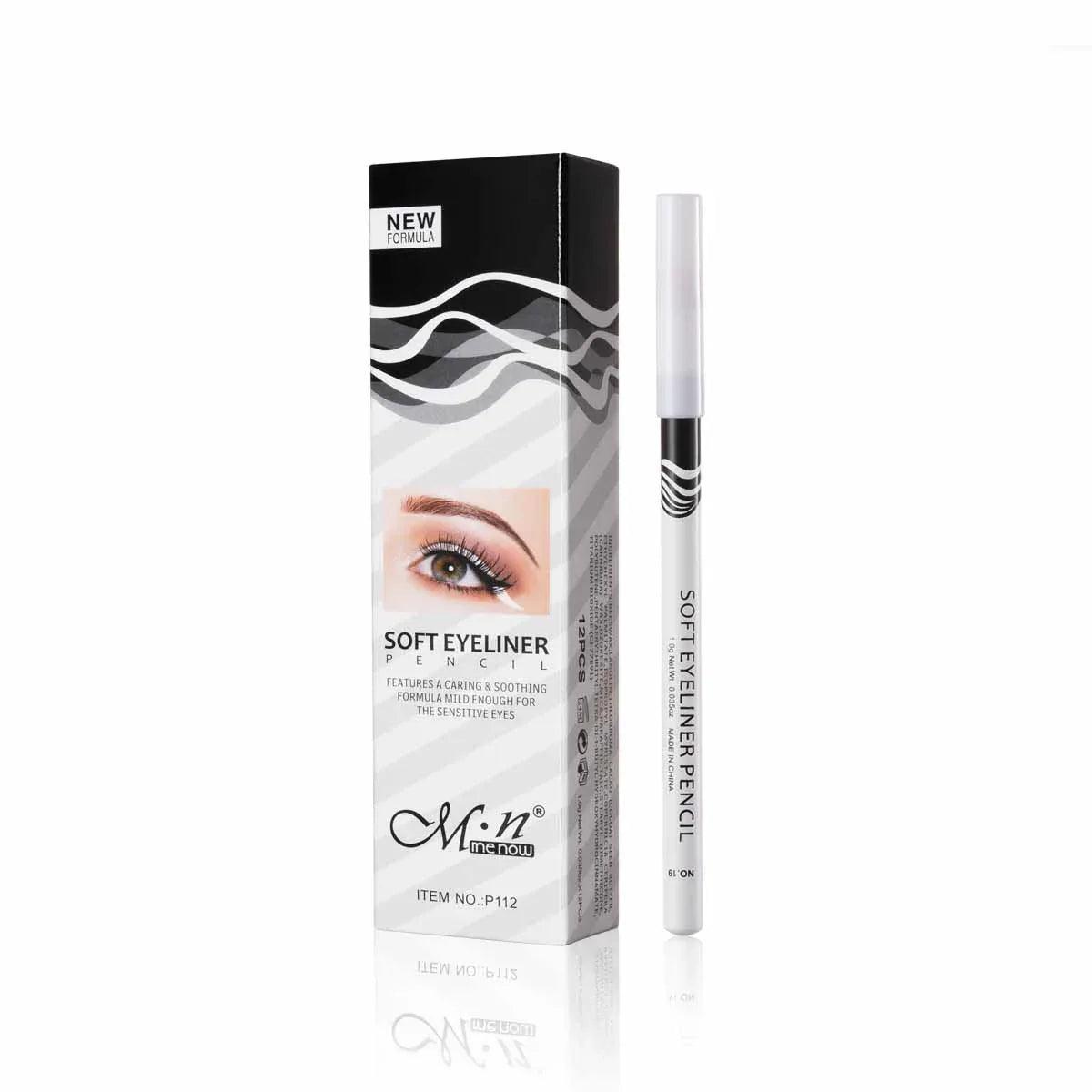 12-Piece Waterproof White Eyeliner Pencil Set – Brighten & Define Your Eyes - Dazzling Beauty Solution