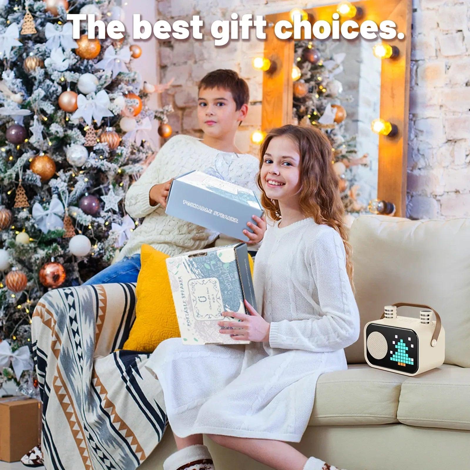 JYX Mini Karaoke Machine with 2 Mics – Bluetooth, LED Display, Portable Speaker - Dazzling Beauty Solution