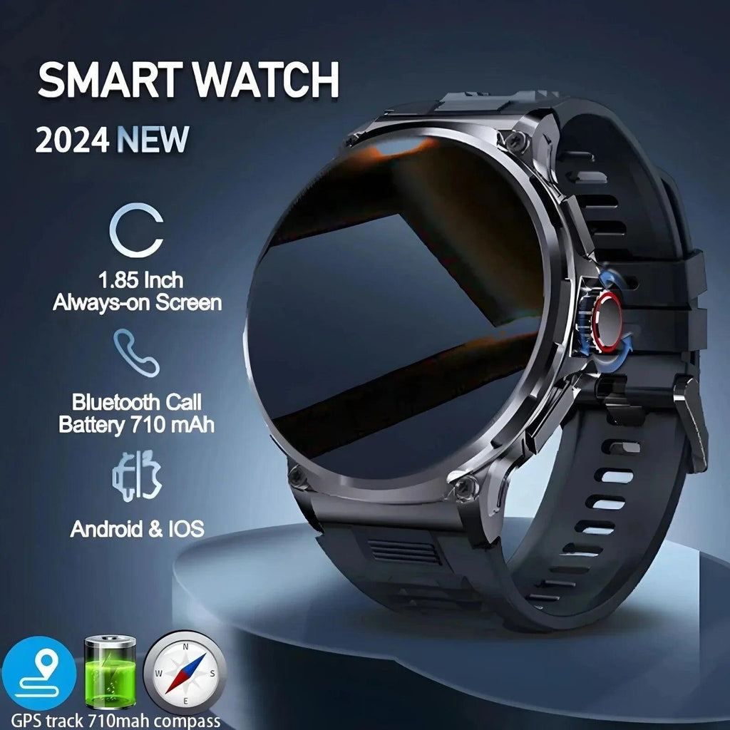 1.85-Inch Ultra HD Smartwatch with GPS, Bluetooth Call & Health Monitoring For Men - Dazzling Beauty Solution