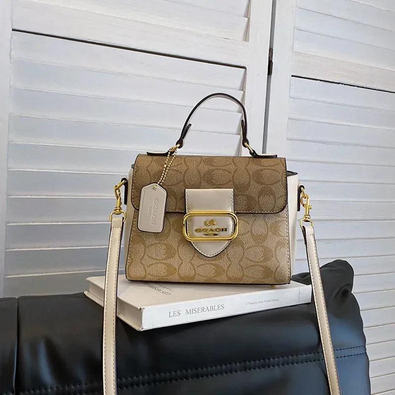 Floral Designer Shoulder Bag – Elegant Leather Handbag with Adjustable Strap & Multiple Compartments - Dazzling Beauty Solution