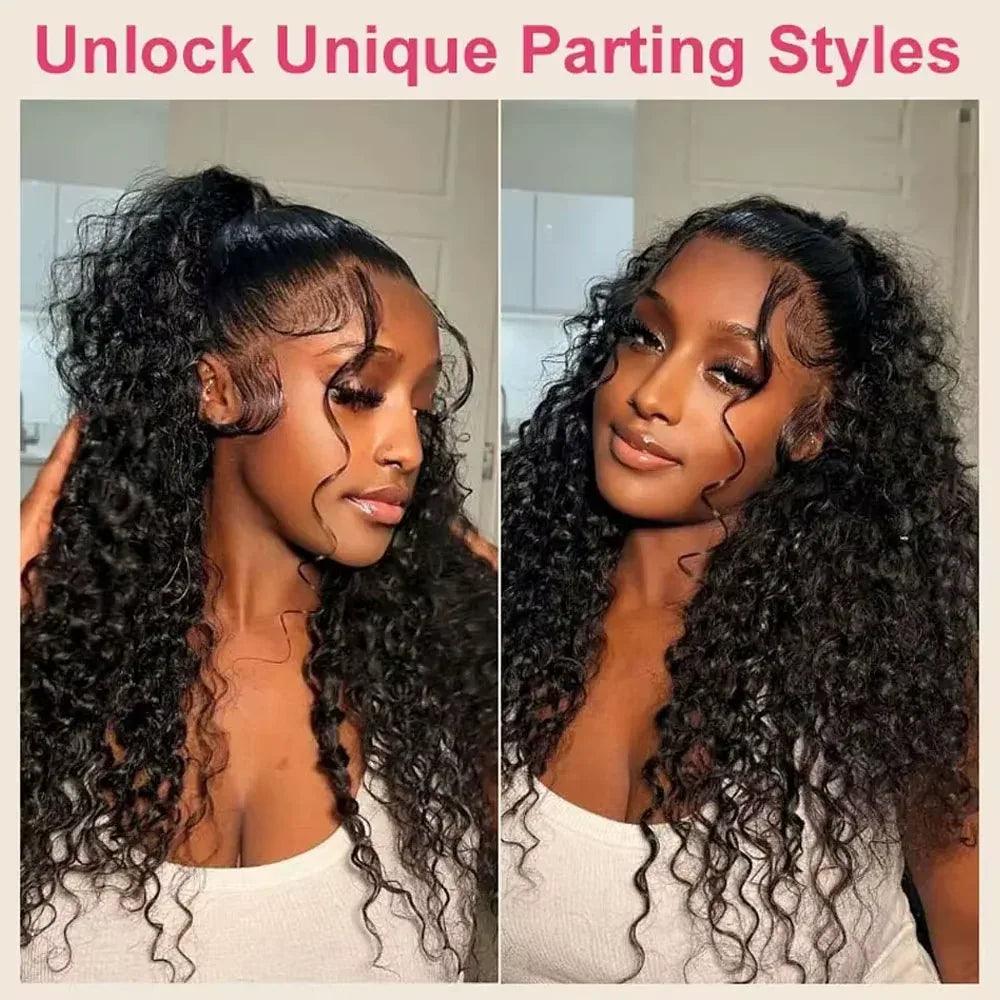 Invisi Strap HD 360 Glueless Deep Curly Wig – 250% Density Full Lace Luxury - Dazzling Beauty Solution