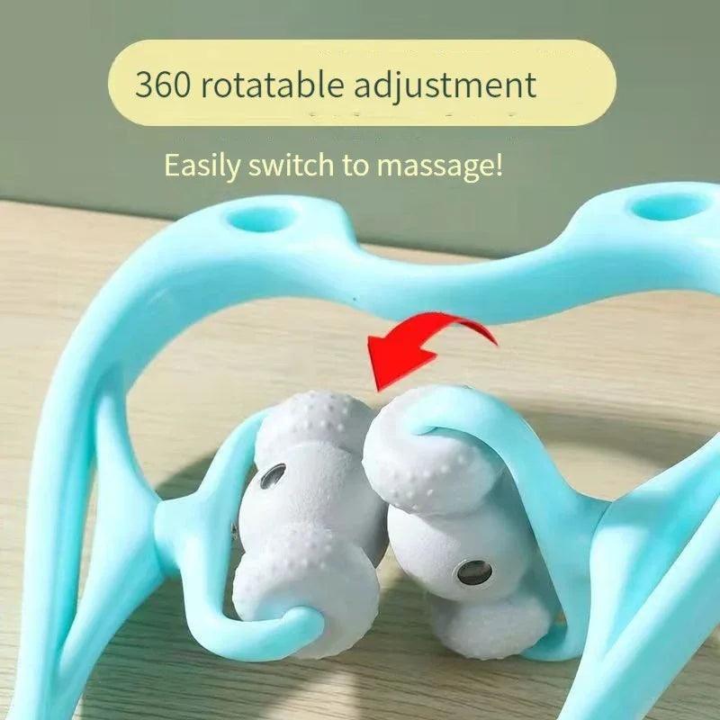 360° Manual Neck Massager with Magnetic Acupressure – Deep Tissue Pain Relief Roller for Neck, Shoulders & More - Dazzling Beauty Solution
